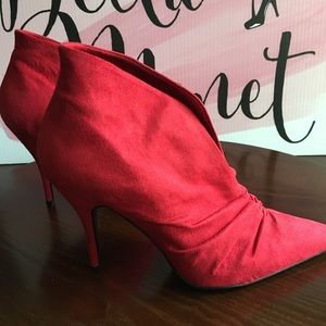Newport News Red Suede Booties.